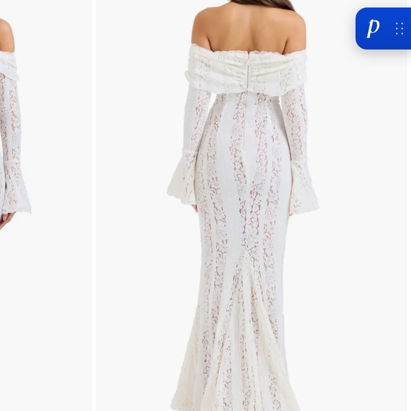 House of CB Cream Lace Long Sleeve Dress - Picture 4 of 8